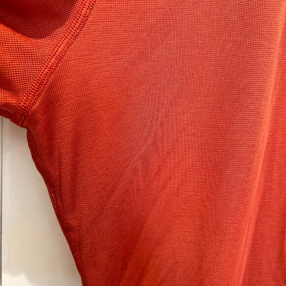 Patagonia Capilene Size L Large Short Sleeve T Shirt Men Orange Stretch - Picture 8 of 16